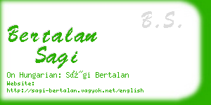 bertalan sagi business card